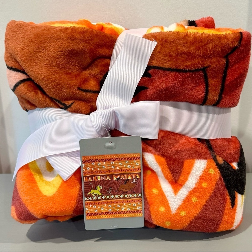 Disney Parks Lion King Hakuna Matata Throw Blanket w/ Simba Timon Pumbaa